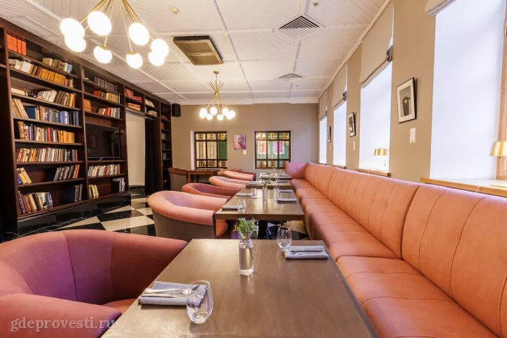 Vasilievsky Hotel — Ресторан, Арт-рум и Библиотека — зал в отеле в Санкт-Петербурге, фото 4