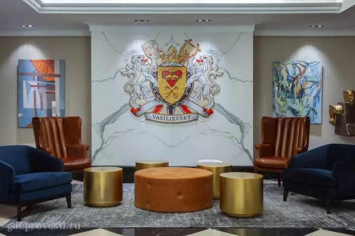 Vasilievsky Hotel — Ресторан, Арт-рум и Библиотека — зал в отеле в Санкт-Петербурге, фото 5
